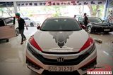 Dán Tem Trùm Xe Honda Civic Màu Trắng 2019 Tem Chính Hãng