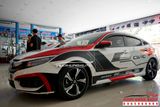 Dán Tem Trùm Xe Honda Civic Màu Trắng 2019 Tem Chính Hãng