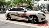 Decal Dán Honda Civic RS Màu Trắng Chất Lượng