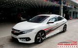 Decal Dán Honda Civic RS Màu Trắng Chất Lượng