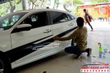 Decal Dán Honda Civic RS Màu Trắng Chất Lượng