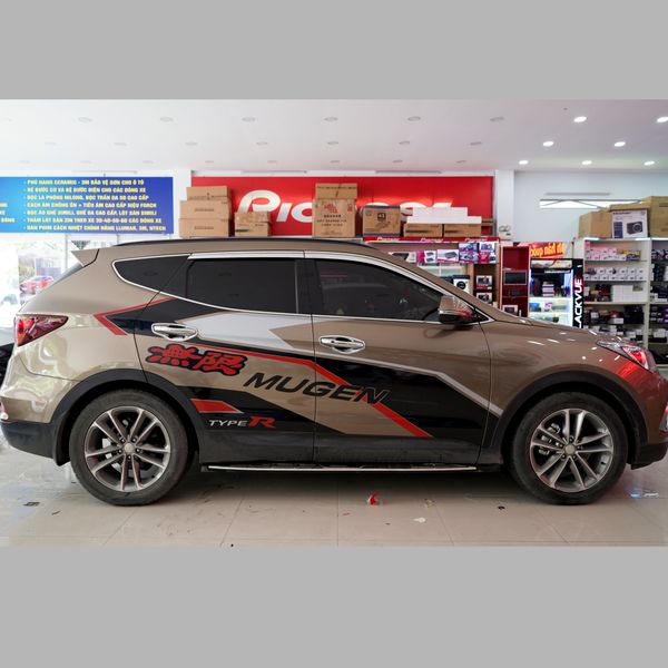 DECAL DÁN TEM Ô TÔ XE HYUNDAI SANTAFE 2017-2020