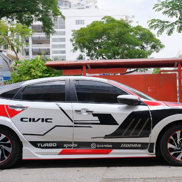 Decal Dán Tem Trùm Ô Tô Xe Honda Civic 2019 Chính Hãng