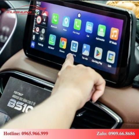 lắp android box cho ô tô Hyundai Santafe