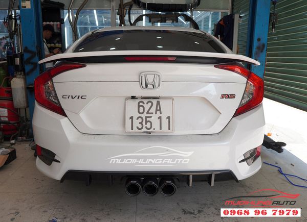 Độ 3 Pô Cao Cấp Cho Honda Civic RS 2019