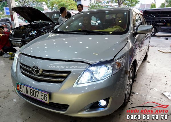 Ánh Sáng Đỉnh Cao Với 4 Bi Domax Laser Omega Kết Hợp Bi Gầm Đại Bàng Xe Altis