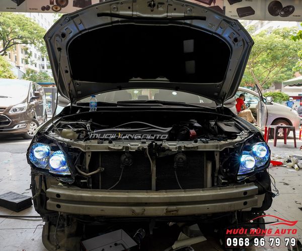 Ánh Sáng Đỉnh Cao Với 4 Bi Domax Laser Omega Kết Hợp Bi Gầm Đại Bàng Xe Altis