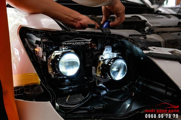 Độ 4 Bi LED Laser E30L Hàng Cao Cấp Xe Lexus LX570
