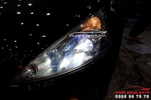 Độ Đèn Bi LED Aozoom LEO Siêu Sáng Cho Xe Mitsubishi Grandis
