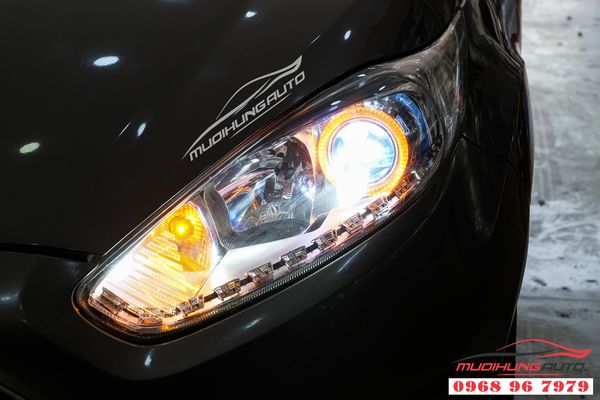 Độ Bi LED GTR Và Vòng Angel Eyes Cho Xe Ford Fiesta