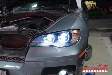 Độ Bi LED Laser, Bi LED Gầm Và Vòng Angel Kiểu BMW Cho Xe BMW X6