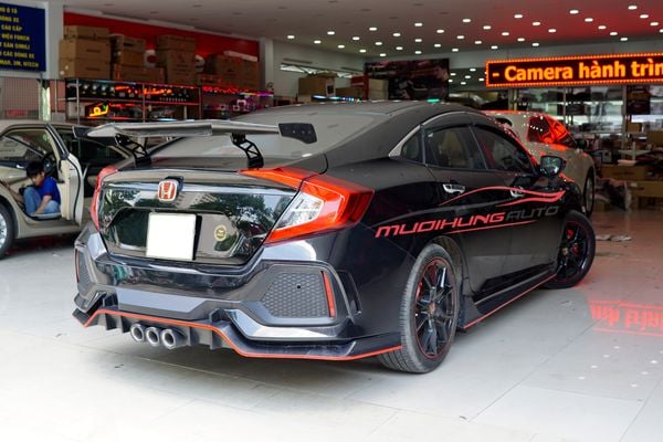 Độ Body Kit Type R Màu Đen Cho Xe Honda Civic