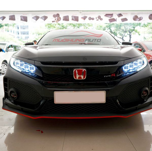 Độ Body Kit Type R Màu Đen Cho Xe Honda Civic