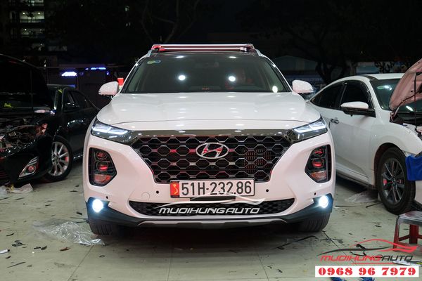 Độ Đèn Bi Gầm Ô Tô Xe Hyundai Santafe 2020