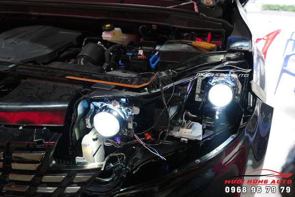 Độ 4 Bi LED Wolf Light Siêu Sáng Cho Đèn Pha Xe Kia Carnival 2022