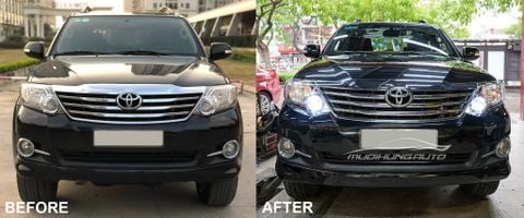 Độ Đèn Bi LED Domax X-LED Pro Cho Xe Toyota Fortuner 2015