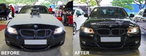 Độ Đèn Bi LED KMR Cao Cấp Cho Xe BMW 320i