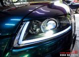 Thay Cặp Đèn Bi LED Domax Omega Laser Và LED Chạy Tăng Sáng Cho Audi A6