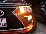 Độ đèn bi LED và LED mắt quỷ đổi màu cho Toyota Hilux