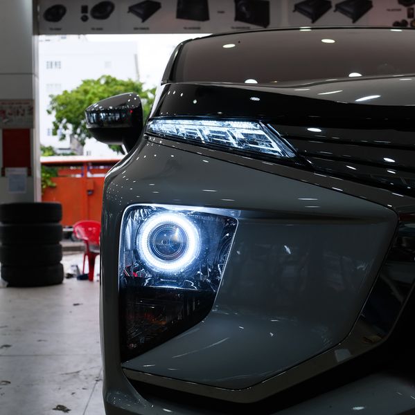 Độ Đèn Bi LED Và Vòng Angel Eyes Xe Mitsubishi Xpander 2020