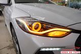 Độ Đèn LED Cản Trước Và LED Demi Xe Hyundai Elantra 2018