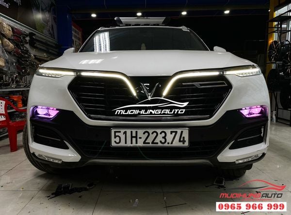 Độ đèn BI LED VÀ LED mắt quỷ đổi màu cho Vinfast Lux SA 2.0