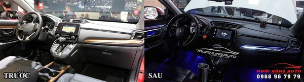 Bộ Đèn LED Nội Thất Dạng Thanh Độc Đáo Lắp Cho Xe Honda CRV