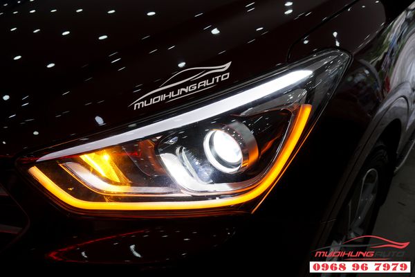 Độ Đèn LED Xi Nhan Hyundai Santafe 2017