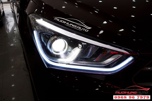 Độ Đèn LED Xi Nhan Hyundai Santafe 2017