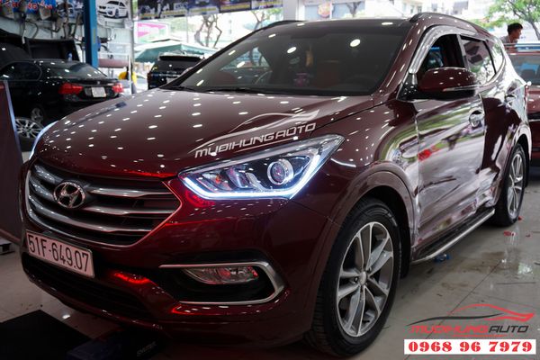 Độ Đèn LED Xi Nhan Hyundai Santafe 2017