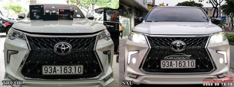 Độ Đèn Pha Bi LED Aozoom MTAZ L6 Và Bi Gầm GTR Cho Xe Fortuner 2020