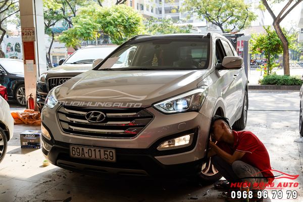 Độ BI LED DOMAX OMEGA Laser Tăng Sáng Xe Santafe