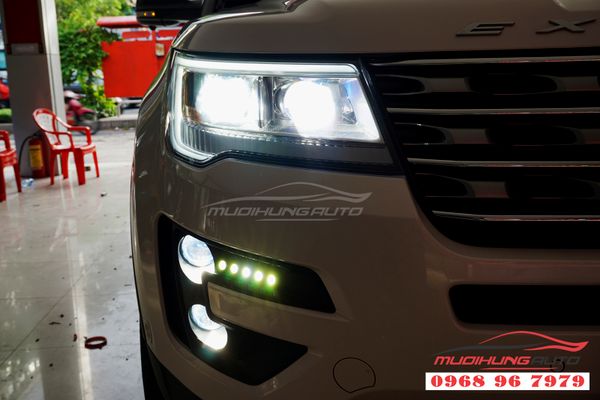 Độ Đèn Pha LED Mica Xe Ford Explorer Cao Cấp