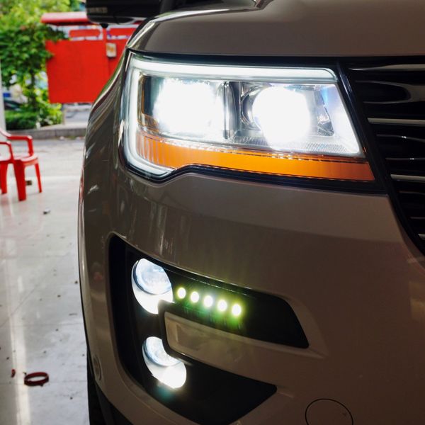 Độ Đèn Pha LED Mica Xe Ford Explorer Cao Cấp