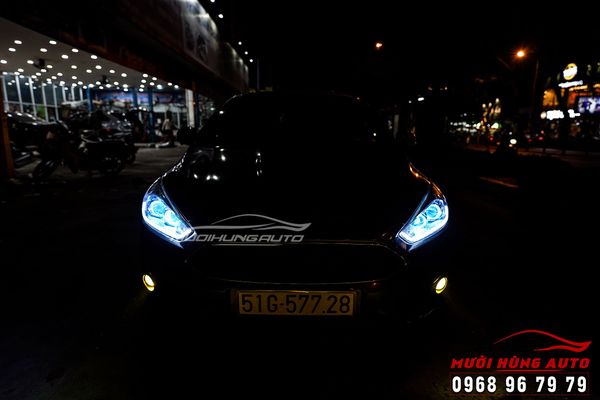 Độ 4 BI LED Kết Hợp 2 Bi Gầm Tăng Sáng Xe Focus