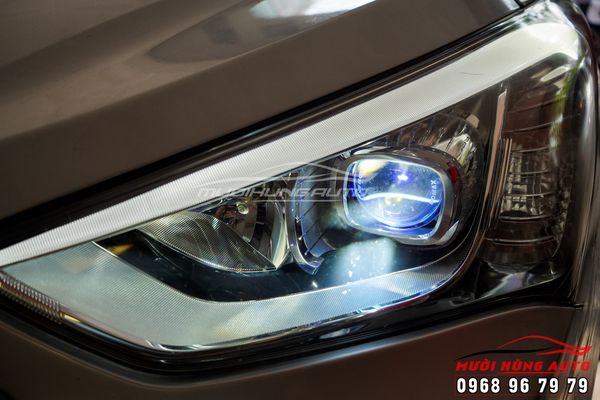Độ BI LED DOMAX OMEGA Laser Tăng Sáng Xe Santafe