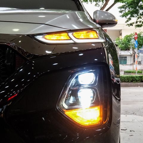 Độ Đèn Santafe 2020 Độ 2 Cặp Bi LED GTR Và Bi LED X-Domax Cao Cấp