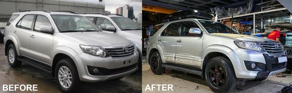 Độ Mâm Lazang 17 Inch Thể Thao Cho Xe Toyota Fortuner