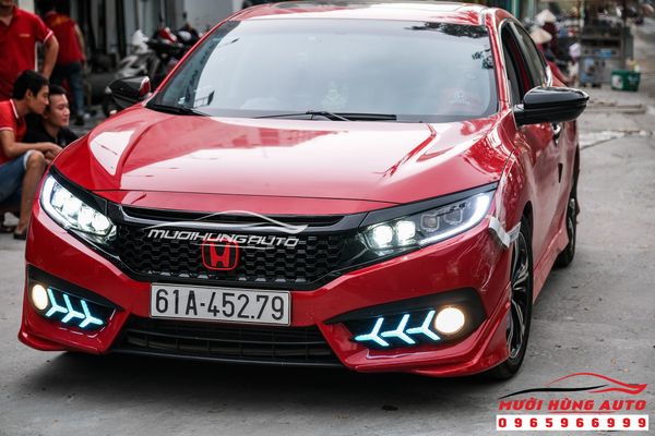Độ Mặt Ga Lăng Xe Honda Civic 2016 - 2018 Tại TPHCM