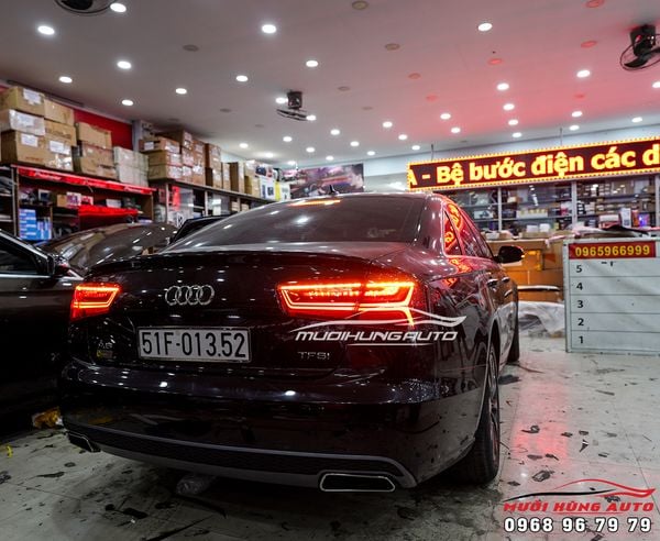 Lắp Đặt Cụm Đèn LED Hậu Cao Cấp Cho Audi A6 Tại TPHCM