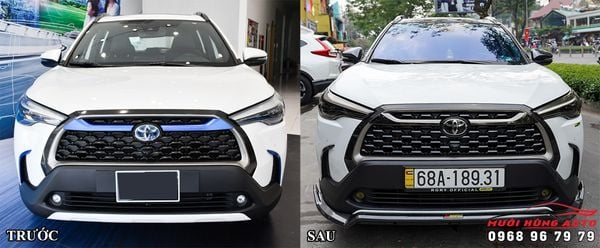 Phụ Kiện Ốp Cản Trước Kiểu Carbon Cá Tính Cho Xe Toyota Corolla Cross