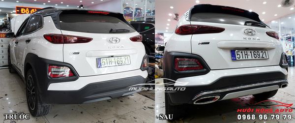 Độ Pô Thể Thao Xe Hyundai Kona Mẫu Líp Mec Cao Cấp