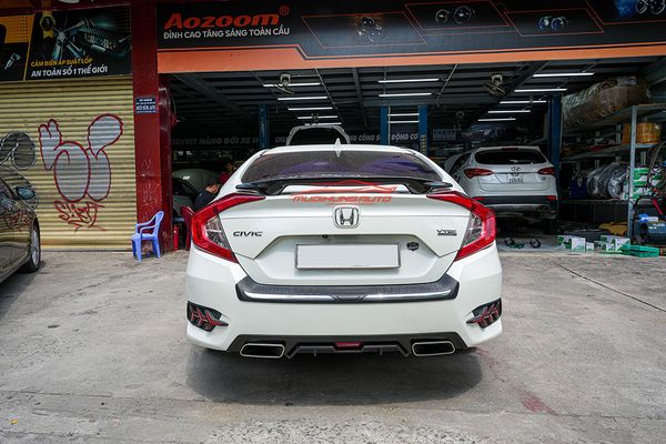 Gắn Phụ Kiện Đuôi Cá Cao Cấp Cho Xe Honda Civic 2019