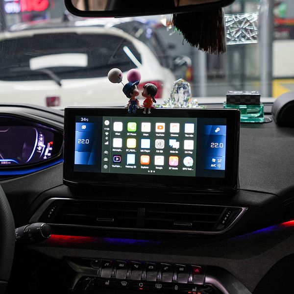 Xe Peugeot 5008 Lắp Android Box Elliview D4