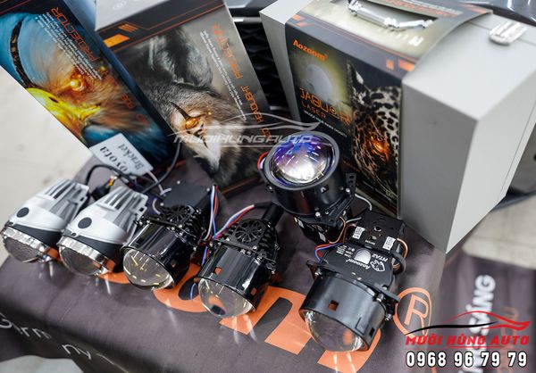 Độ 4 BI LED Kết Hợp 2 Bi Gầm Tăng Sáng Xe Focus