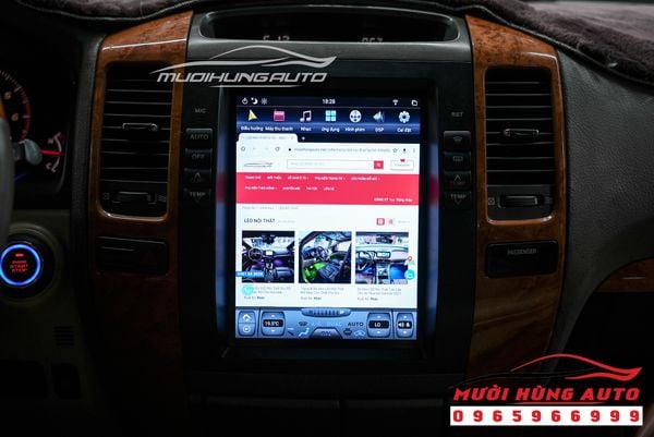 Gắn Màn Hình DVD Tesla 10.4 inch Và Camera 360 Độ Xe Lexus GX470