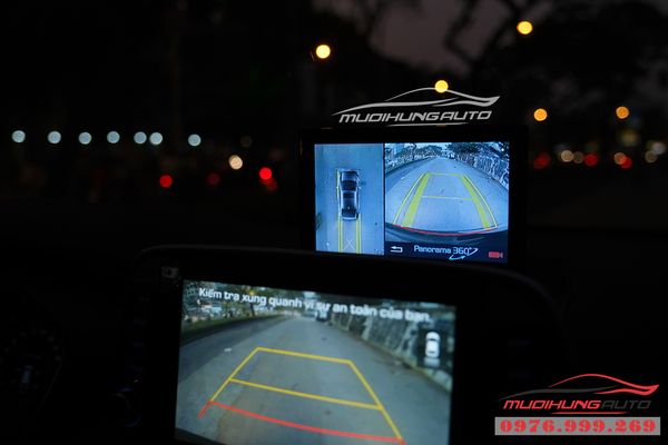 Gắn Camera 360 Độ Loại Màn Hình Rời Xe Hyundai Santafe 2019