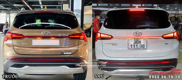 Lắp Đặt LED Cốp Sau Cao Cấp Cho Xe Hyundai Santafe 2021