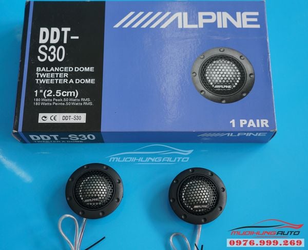 Gắn Loa Treble Alpine DDT-S30 Chính Hãng Cho Xe Hơi