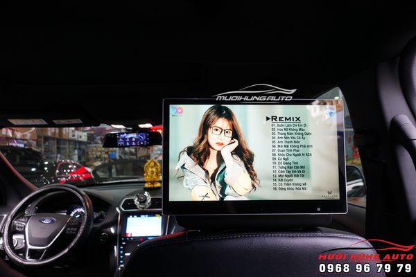 Gắn Màn Hình Gối Đầu Android Cho Xe Ford Explorer 2020